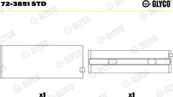 Glyco 72-3851 STD - Κουζινέτα στροφαλοφόρου άξονα www.parts5.com