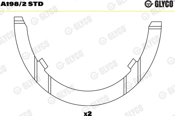 Glyco A198/2 STD - Thrust Washer, crankshaft www.parts5.com