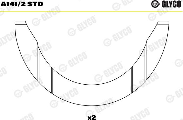 Glyco A141/2 STD - Thrust Washer, crankshaft www.parts5.com