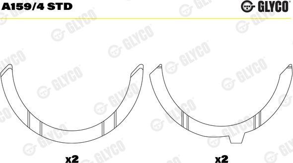 Glyco A159/4 STD - Razmačna ploča, koljenasto vratilo www.parts5.com