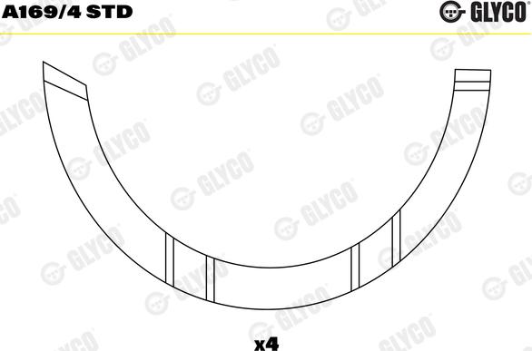 Glyco A169/4 STD - Mesafe pulu, krank mili www.parts5.com