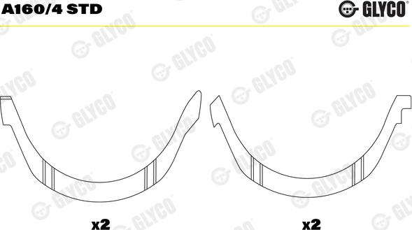 Glyco A160/4 STD - Thrust Washer, crankshaft www.parts5.com