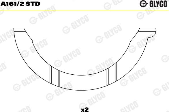 Glyco A161/2 STD - Thrust Washer, crankshaft www.parts5.com