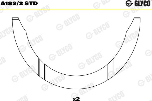 Glyco A182/2 STD - Thrust Washer, crankshaft www.parts5.com