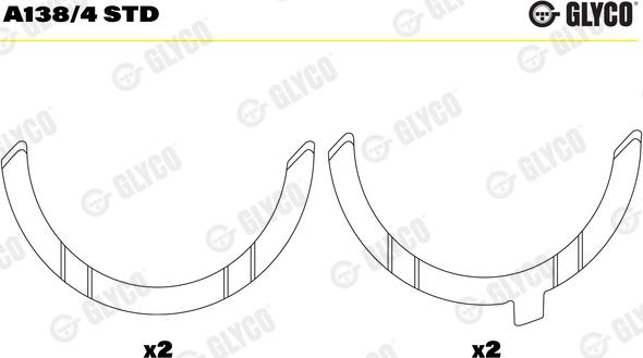 Glyco A138/4 STD - Rondelle d'écartement, vilebrequin www.parts5.com