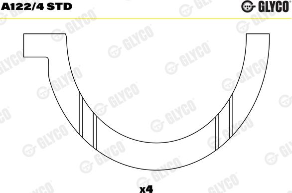 Glyco A122/4 STD - Thrust Washer, crankshaft www.parts5.com