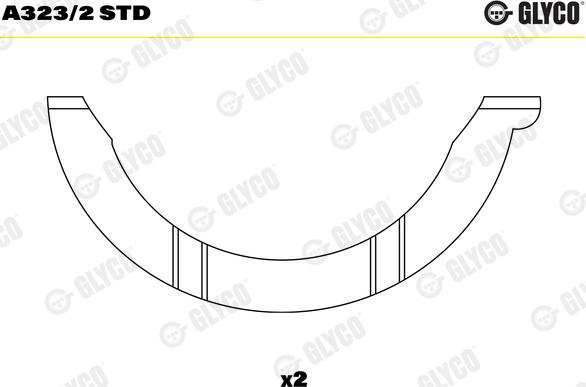 Glyco A323/2 STD - Thrust Washer, crankshaft www.parts5.com