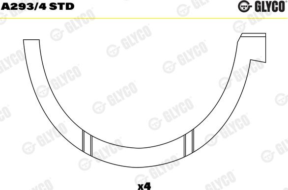 Glyco A293/4 STD - Thrust Washer, crankshaft www.parts5.com