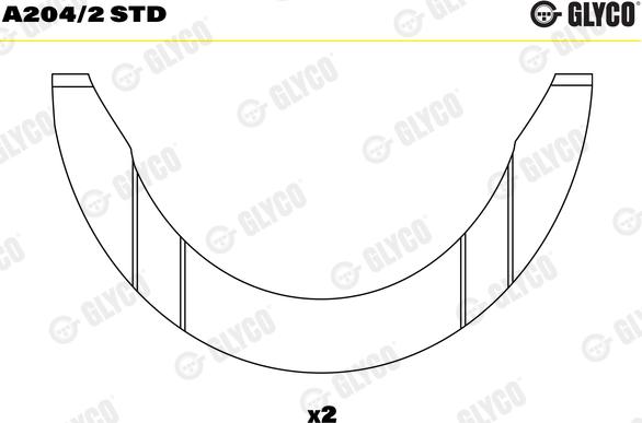 Glyco A204/2 STD - Thrust Washer, crankshaft www.parts5.com