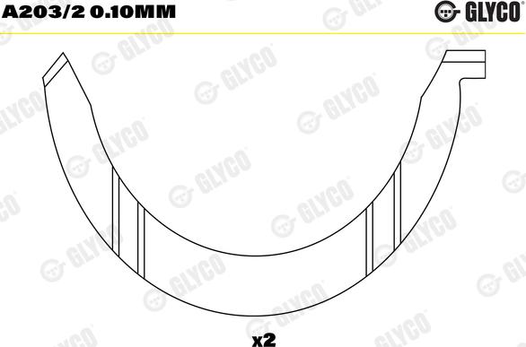 Glyco A203/2 0.10mm - Ροδέλα - αποστάτης, στροφαλ. άξονας www.parts5.com