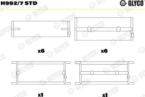 Glyco H992/7 STD - Ležaj koljenastog vratila www.parts5.com