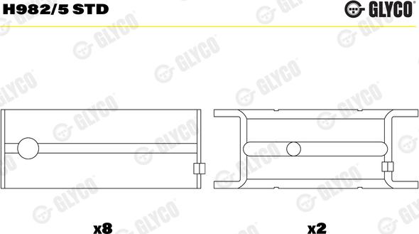 Glyco H982/5 STD - Cuzineti, arbore cotit www.parts5.com