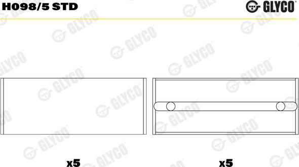 Glyco H098/5 STD - Lezaj (glavni) rocicne gredi www.parts5.com