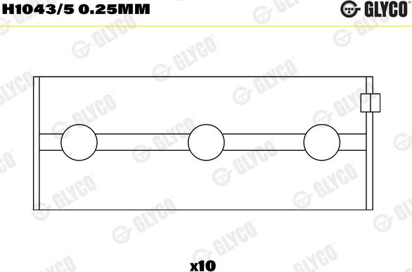 Glyco H1043/5 0.25mm - Lezaj (glavni) rocicne gredi www.parts5.com