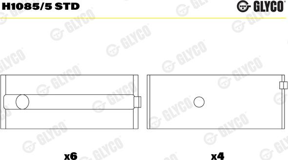 Glyco H1085/5 STD - Cuzineti, arbore cotit www.parts5.com