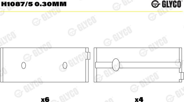 Glyco H1087/5 0.30mm - Lezaj (glavni) rocicne gredi www.parts5.com