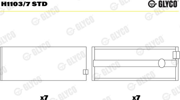 Glyco H1103/7 STD - Cojinete de cigüeñal www.parts5.com