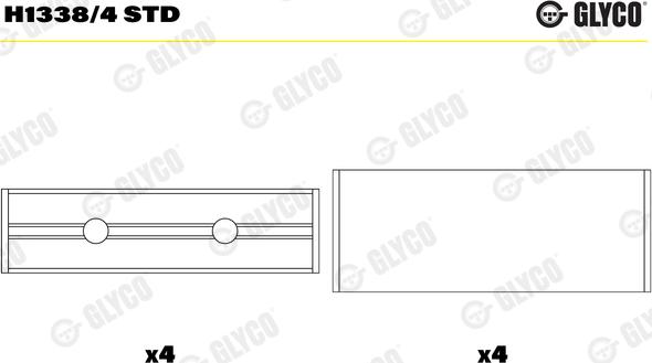 Glyco H1338/4 STD - Cojinete de cigüeñal www.parts5.com