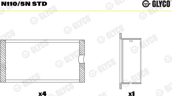 Glyco N110/5N STD - Camshaft Bushes www.parts5.com