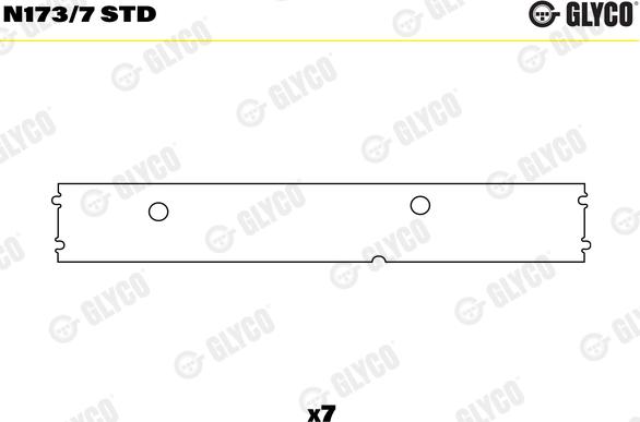 Glyco N173/7 STD - Łożysko wału rozrządu www.parts5.com