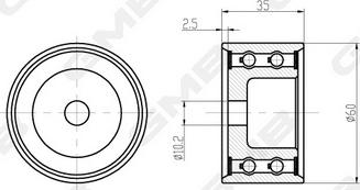 GMB GT90280 - Poulie renvoi / transmission, courroie de distribution www.parts5.com