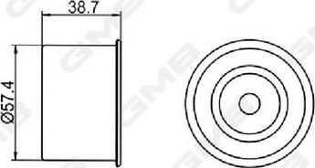 GMB GT10110 - Deflection / Guide Pulley, timing belt www.parts5.com