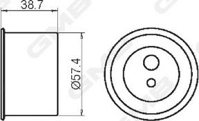 GMB GT10111 - Tensioner Pulley, timing belt www.parts5.com