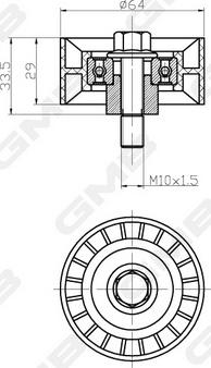 GMB GT80750 - Saptırma / Kılavuz makarası, triger kayışı www.parts5.com