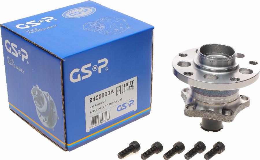 GSP 9400003K - Σετ ρουλεμάν τροχών www.parts5.com