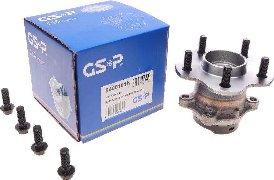 GSP 9400161K - Wheel hub, bearing Kit parts5.com