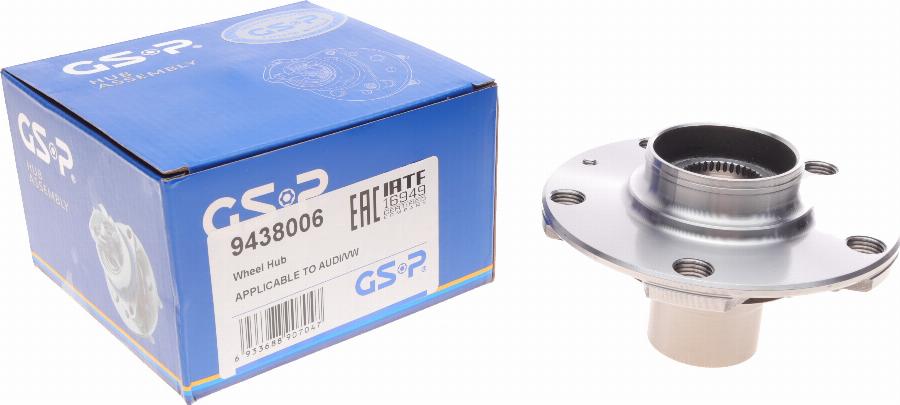 GSP 9438006 - Ступица колеса, поворотный кулак www.parts5.com