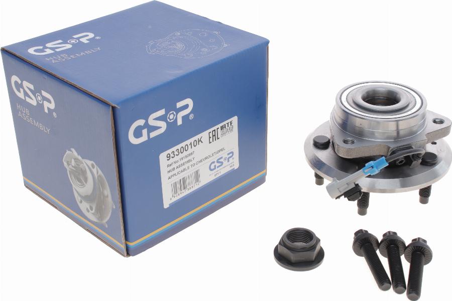 GSP 9330010K - Ступица колеса, поворотный кулак www.parts5.com