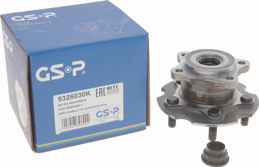 GSP 9326030K - Kerékcsapágy készlet www.parts5.com