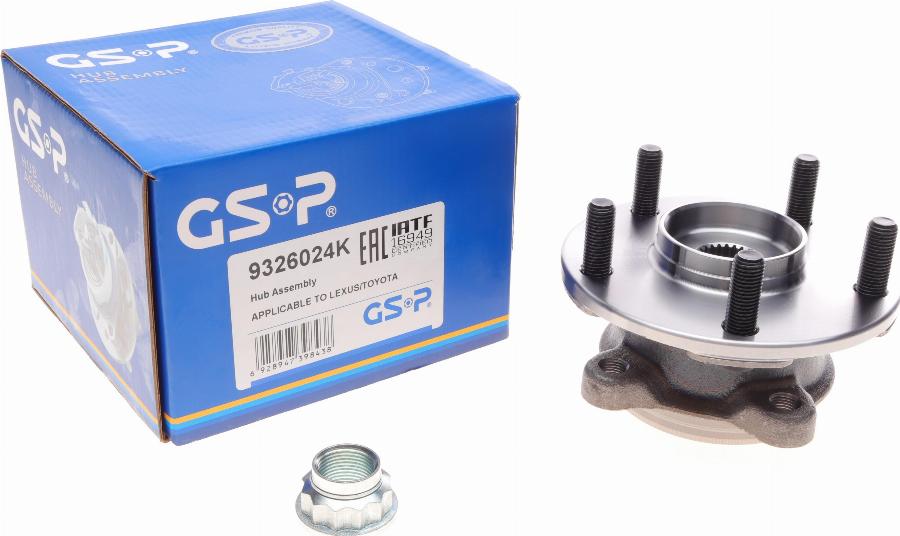 GSP 9326024K - Wheel hub, bearing Kit parts5.com