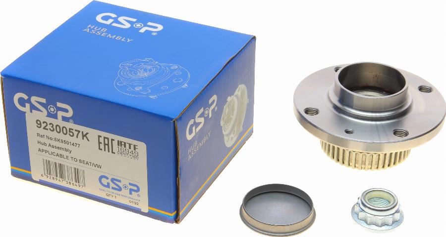 GSP 9230057K - Wheel hub, bearing Kit parts5.com