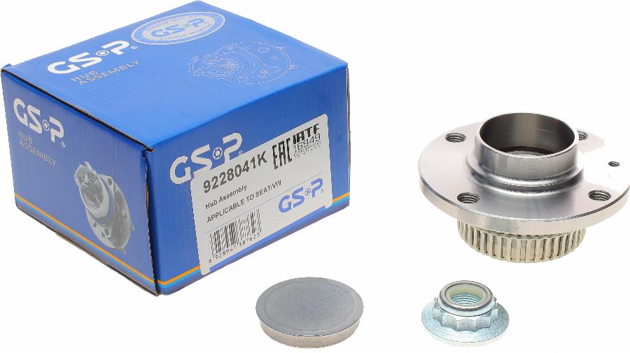 GSP 9228041K - Wheel hub, bearing Kit parts5.com