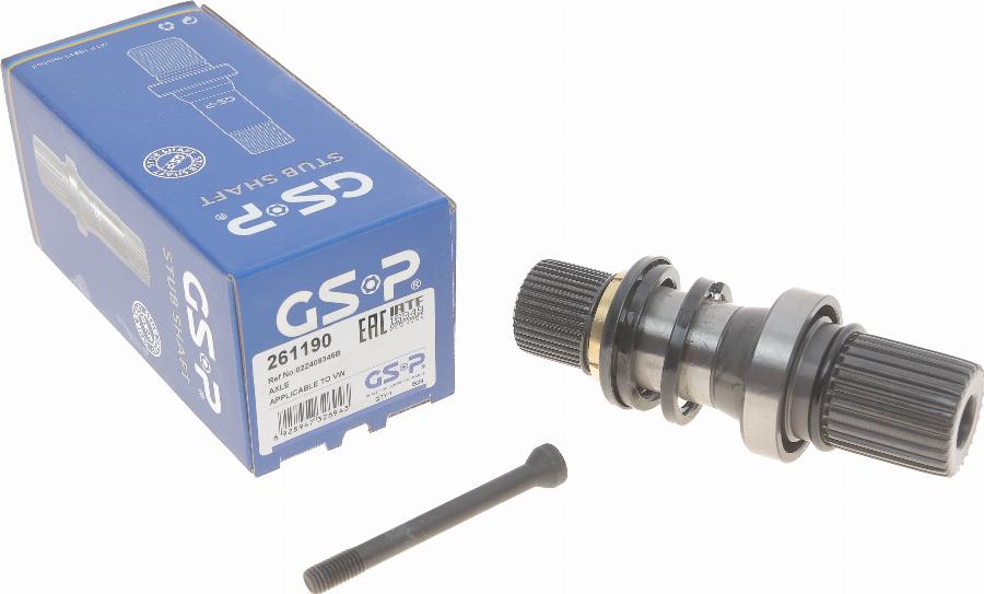 GSP 261190 - Stub Axle, differential www.parts5.com