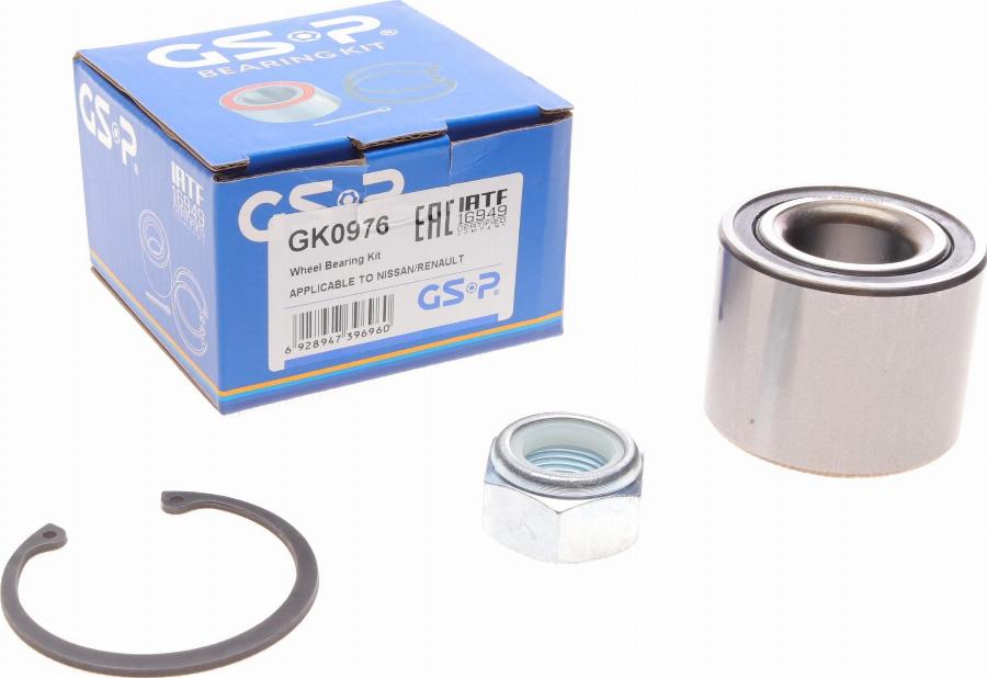 GSP GK0976 - Σετ ρουλεμάν τροχών www.parts5.com