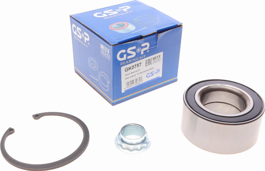 GSP GK0757 - Wheel hub, bearing Kit parts5.com