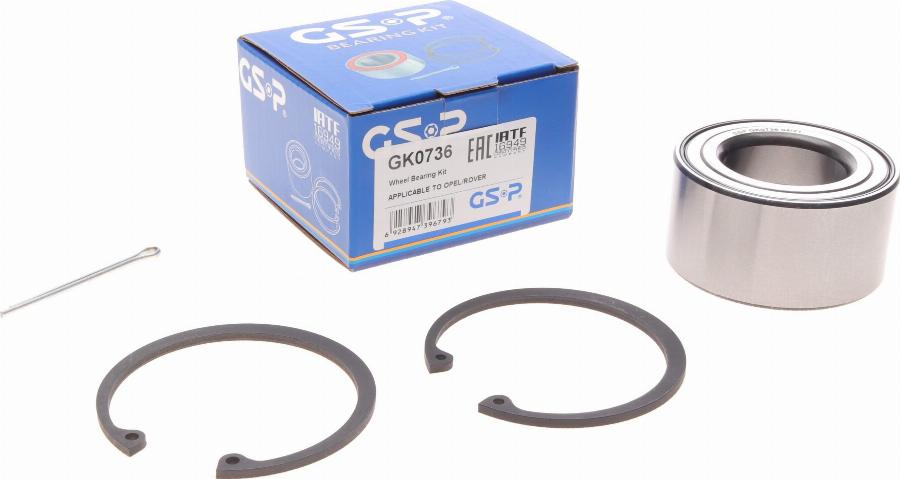 GSP GK0736 - Σετ ρουλεμάν τροχών www.parts5.com