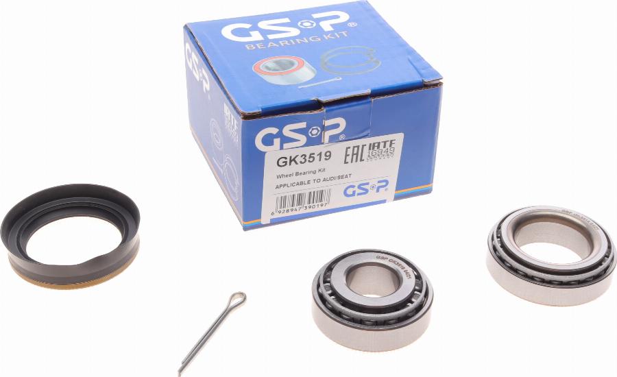 GSP GK3519 - Комплект подшипника ступицы колеса www.parts5.com