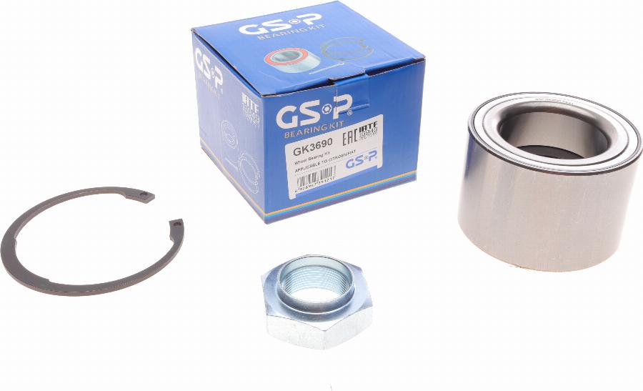 GSP GK3690 - Komplet kolesnega lezaja www.parts5.com