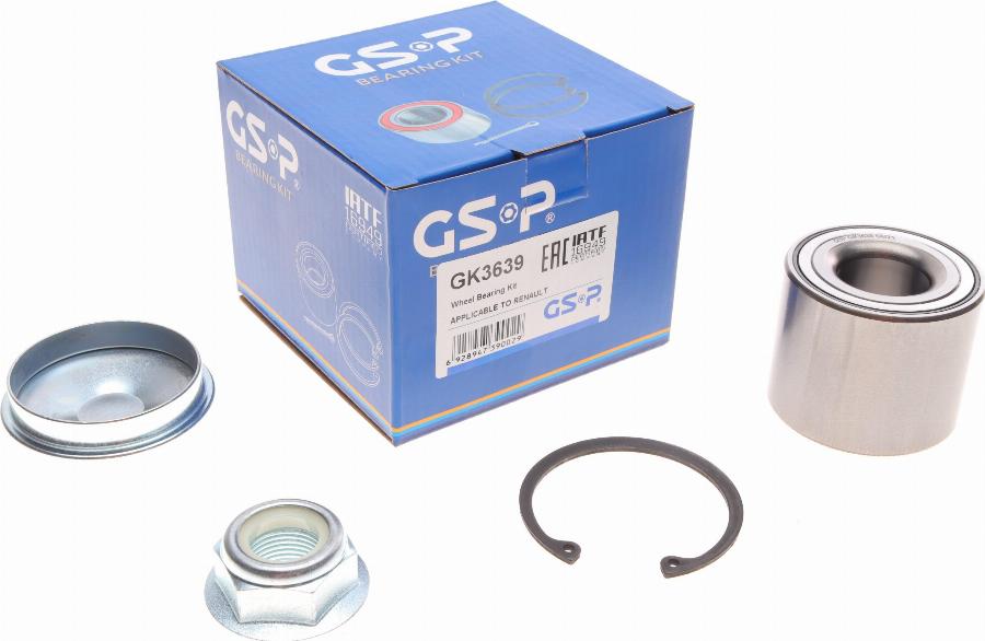 GSP GK3639 - Комплект подшипника ступицы колеса www.parts5.com