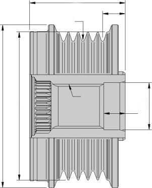 HELLA 9XU 358 038-411 - Poulie, alternateur www.parts5.com