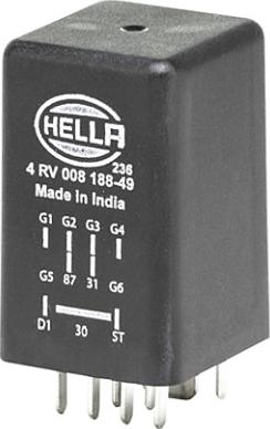 HELLA 4RV 008 188-491 - Riadiaca jednotka času żeravenia www.parts5.com