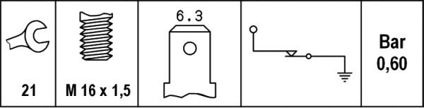 HELLA 6ZF 007 393-001 - Sensor, presión de aceite www.parts5.com