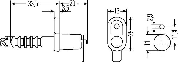 HELLA 6ZF 007 239-001 - Interruptor, contacto de puerta www.parts5.com