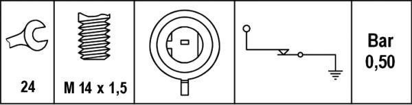 HELLA 6ZL 003 259-491 - Sensor, Öldruck www.parts5.com