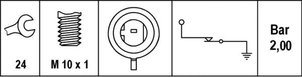 HELLA 6ZL 003 259-211 - Sender Unit, oil pressure www.parts5.com