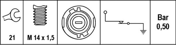 HELLA 6ZL 003 259-741 - Capteur, pression d'huile www.parts5.com